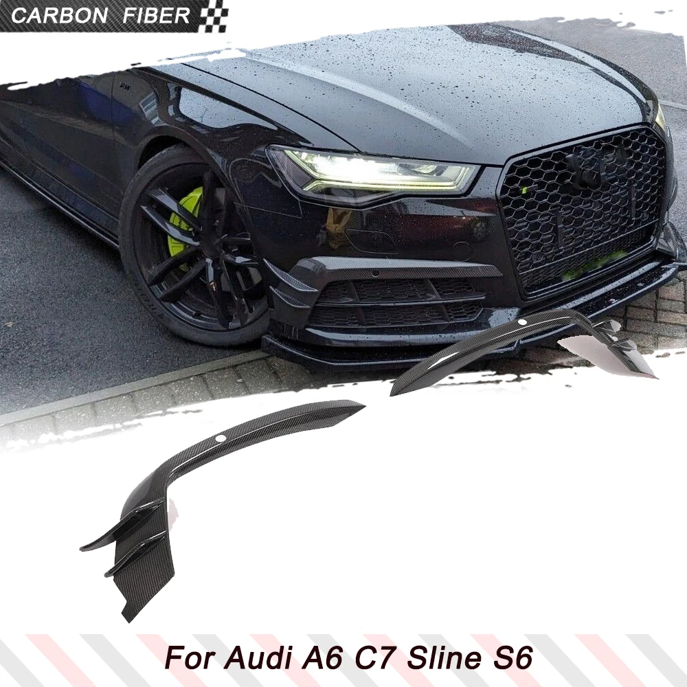 Cabon Fiber Car Front Canards For Audi A6 C7.5 Sline S6 2015 - 2018 Car Front Bumper Air Vent Fender Trim Splitters FRP Black
Cabon Fiber Car Front Canards For Audi A6 C7.5 Sline S6 2015 - 2018 Car Front Bumper Air Vent Fender Trim Splitters FRP Black
