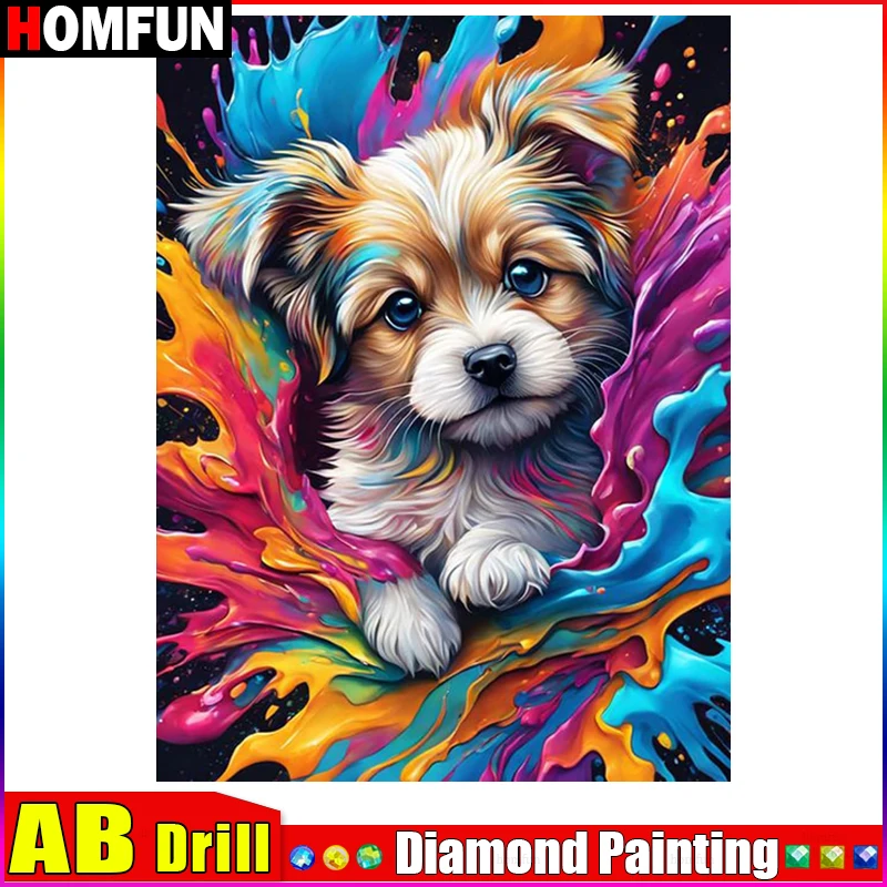 HOMFUN AB Diy 5d алмазная живопись "животное собака" вышивка крестиком квадратная круглая Алмазная вышивка ручная работа горный хрусталь искусство
HOMFUN AB Diy 5d алмазная живопись "животное собака" вышивка крестиком квадратная круглая Алмазная вышивка ручная работа горный хрусталь искусство