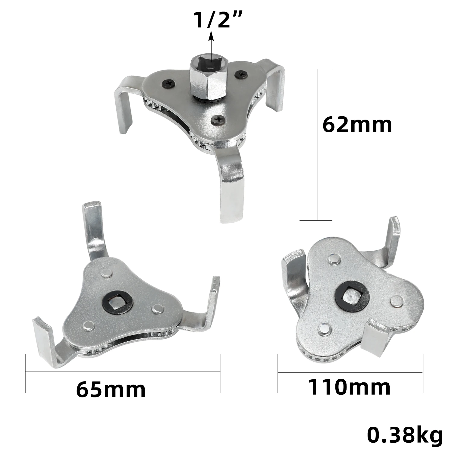 Adjustable Universal Oil Filter Wrench, Suitable for 2-1/2" to 4.5" Filters: 3-Cawl Oil Filter Removal Tool Set for Cars
Adjustable Universal Oil Filter Wrench, Suitable for 2-1/2" to 4.5" Filters: 3-Cawl Oil Filter Removal Tool Set for Cars