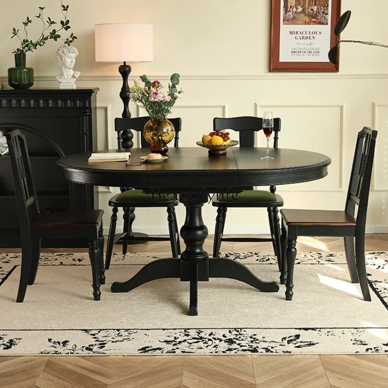 yj9 European Black Dining Table Round Unique Nordic Extendable Kitchen Tables Restaurant Foldable Luxury Mesa Comedor Home Furni
yj9 European Black Dining Table Round Unique Nordic Extendable Kitchen Tables Restaurant Foldable Luxury Mesa Comedor Home Furni