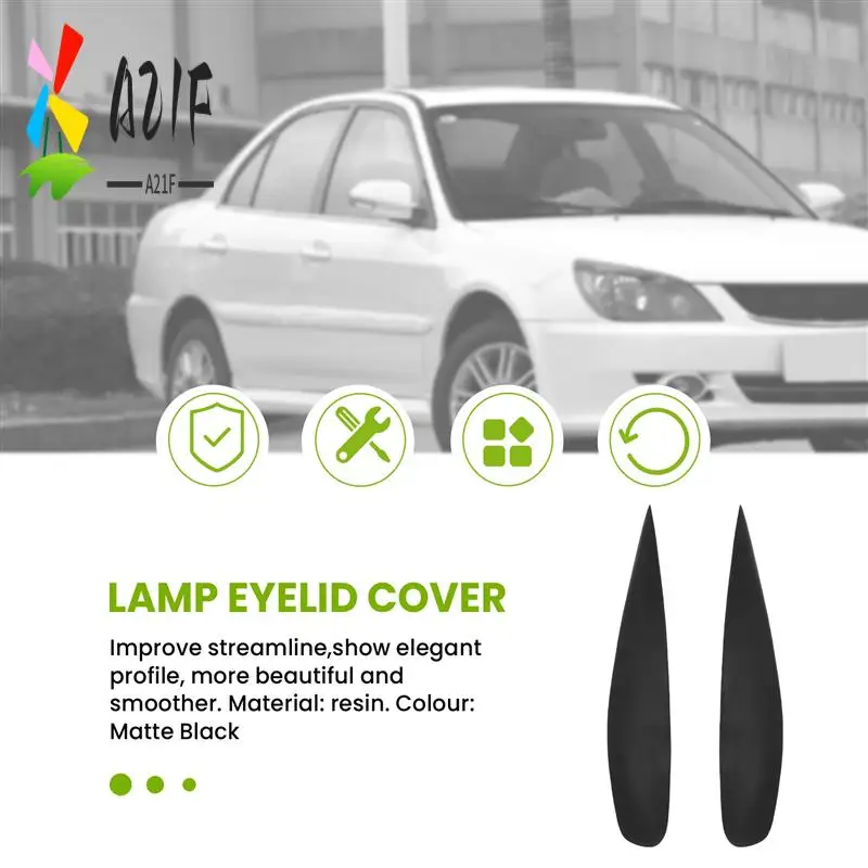 A21F-For Mitsubishi Lancer Ralliart 2004-2006 Glossy Black Car Sticker Front Headlights Eyebrow Eyelid Trim Cover
A21F-For Mitsubishi Lancer Ralliart 2004-2006 Glossy Black Car Sticker Front Headlights Eyebrow Eyelid Trim Cover