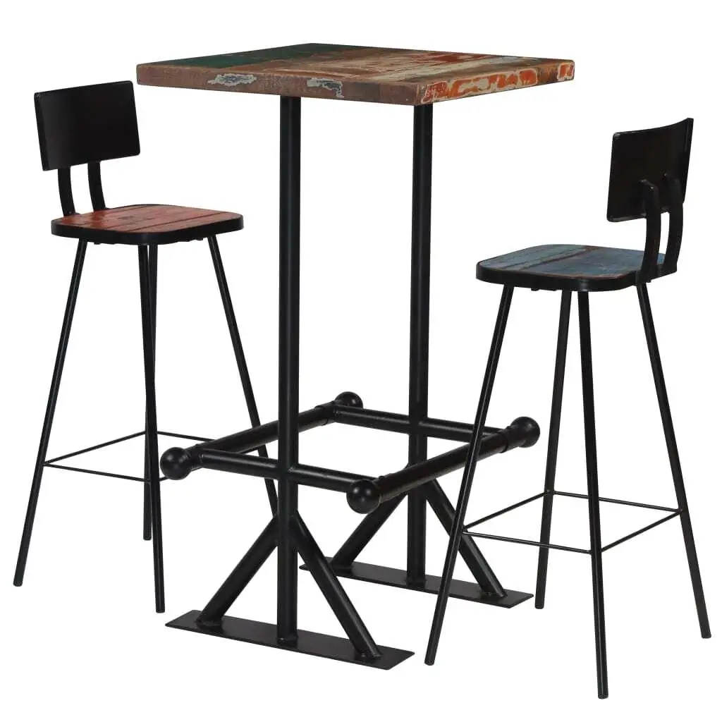 3-Piece Multicolor Reclaimed Wood Bar Set – Stylish Solid Wood Furniture for Home
3-Piece Multicolor Reclaimed Wood Bar Set – Stylish Solid Wood Furniture for Home