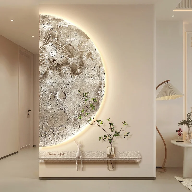 Modern Wabi Sabi Style Lunar Entrance LED Decorative Painting Home Decoration Living Room Bedroom Sofa Wall Corridor Mural Light
Modern Wabi Sabi Style Lunar Entrance LED Decorative Painting Home Decoration Living Room Bedroom Sofa Wall Corridor Mural Light