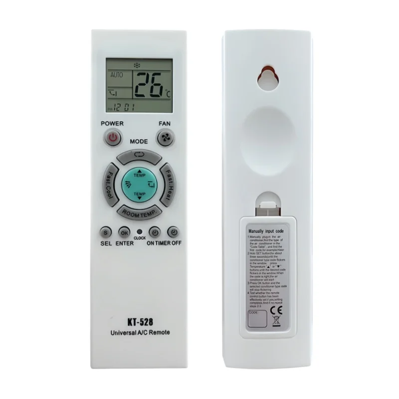 New KT-528 Backlit Remote Control for Air Conditioner Universal Fit AUX Carrier Sanyo Panasonic Daikin
New KT-528 Backlit Remote Control for Air Conditioner Universal Fit AUX Carrier Sanyo Panasonic Daikin