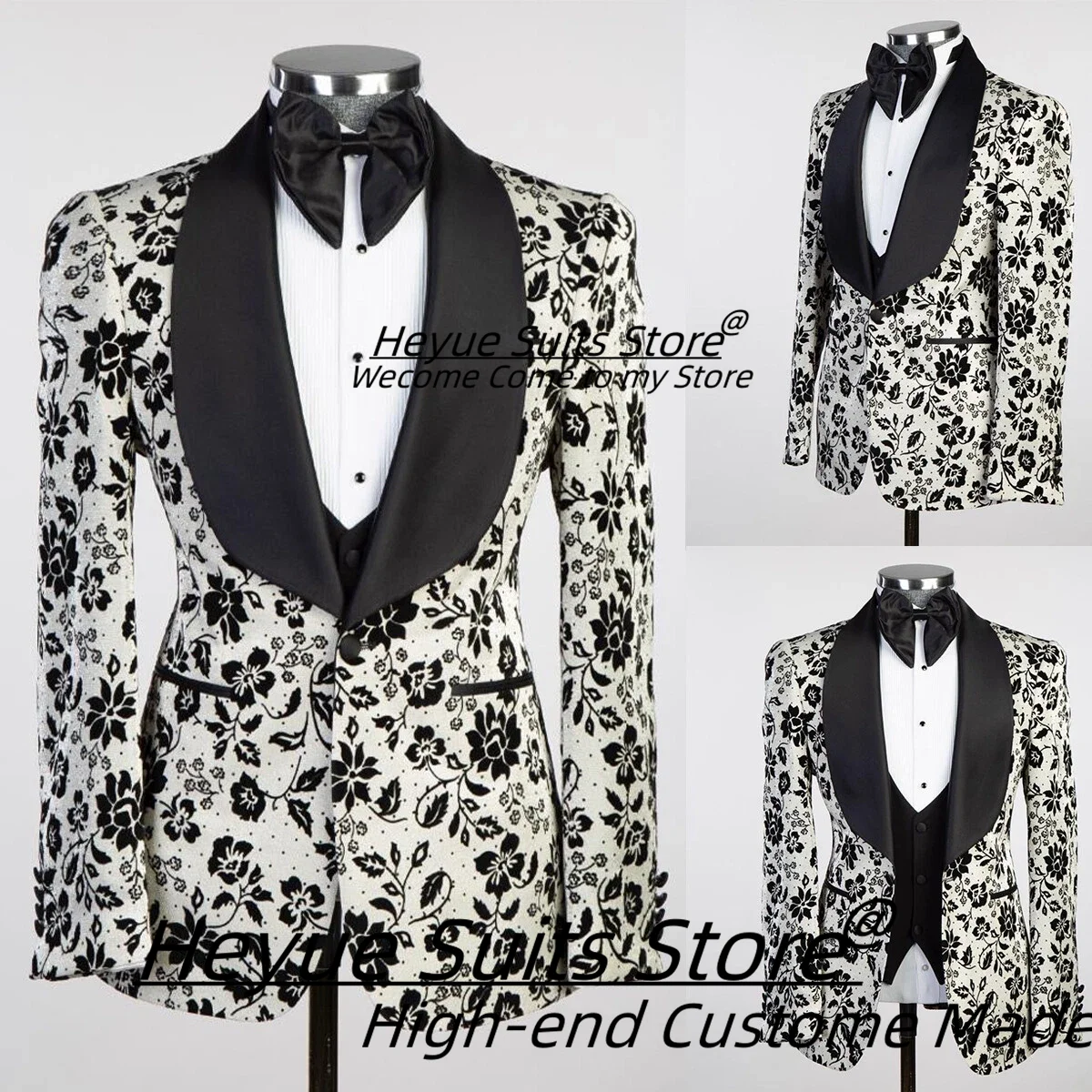High-end Elegant Jacquard Groom Wedding Tuxedos Customized Shawl Lapel Luxuly Men Suits Slim Fit 3 Pcs Sets Formal Costume Homme
High-end Elegant Jacquard Groom Wedding Tuxedos Customized Shawl Lapel Luxuly Men Suits Slim Fit 3 Pcs Sets Formal Costume Homme