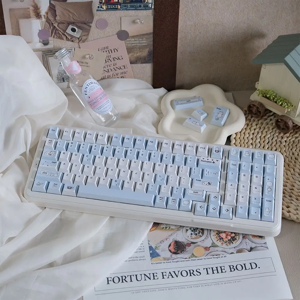 Original lines Meow Meow sublimation keycaps Original height 132 keys pbt material 1.7 thickness keyboard
Original lines Meow Meow sublimation keycaps Original height 132 keys pbt material 1.7 thickness keyboard