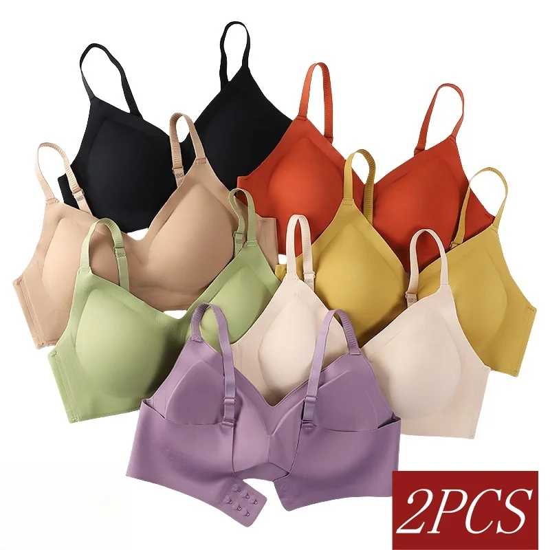 2Pcs/Set Seamless Bras For Women Wire Free Push Up Underwear Sexy Lingerie Invisible Bra Top Removable Pads Female Intimate
2Pcs/Set Seamless Bras For Women Wire Free Push Up Underwear Sexy Lingerie Invisible Bra Top Removable Pads Female Intimate