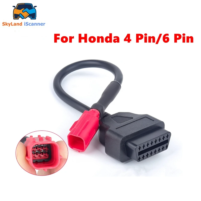 OBD2 Motorcycle Cable For Honda 4 Pin/6 Pin Plug Cable For KYMCO/Harley/BENELLIDiagnostic Cable 4Pin/6Pin to OBD2 16 pin Adapter
OBD2 Motorcycle Cable For Honda 4 Pin/6 Pin Plug Cable For KYMCO/Harley/BENELLIDiagnostic Cable 4Pin/6Pin to OBD2 16 pin Adapter