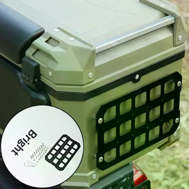 Motorcycle Molle Panel For Trunk Storage Aluminum Alloy Waterproof Tactical Universal Side Box Organizer Modular Storage
Motorcycle Molle Panel For Trunk Storage Aluminum Alloy Waterproof Tactical Universal Side Box Organizer Modular Storage