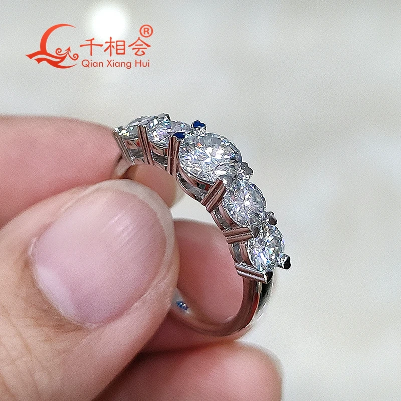 925 Silver D VVS Moissanite Ring 5.5mm Main Stone 4mm round Shape Men Women Diamond Jewelry Wedding Dating Gift Fine Jewelry
925 Silver D VVS Moissanite Ring 5.5mm Main Stone 4mm round Shape Men Women Diamond Jewelry Wedding Dating Gift Fine Jewelry