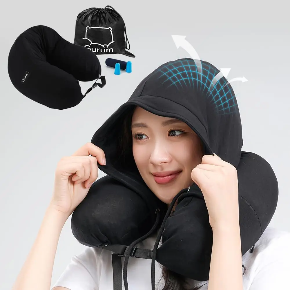 Hooded Travel Pillow with Neck Support, Breathable Tencel Cover, Adjustable Fit for Airplane Car Home Long Flights
Hooded Travel Pillow with Neck Support, Breathable Tencel Cover, Adjustable Fit for Airplane Car Home Long Flights