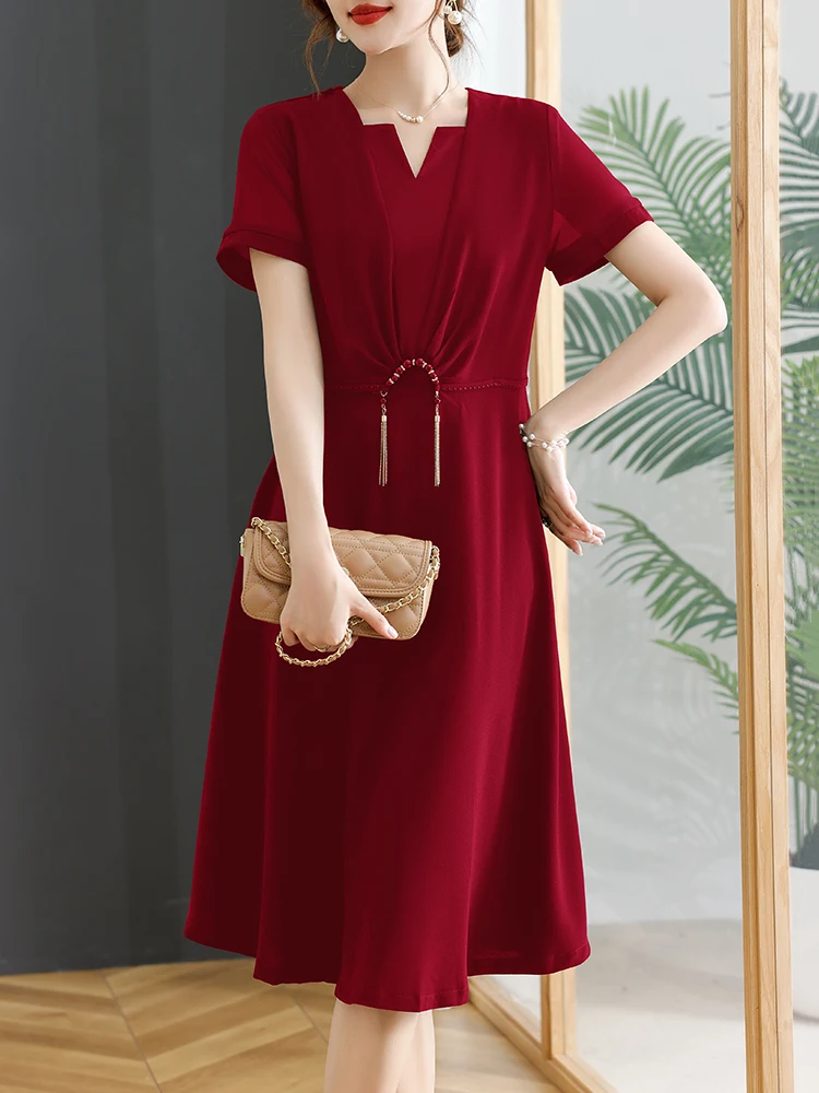 Elegant Mother's Day Midi Dress for Middle-Aged And Elderly Women Fashionable Summer Outfit Wedding Ceremony Dress
Elegant Mother's Day Midi Dress for Middle-Aged And Elderly Women Fashionable Summer Outfit Wedding Ceremony Dress