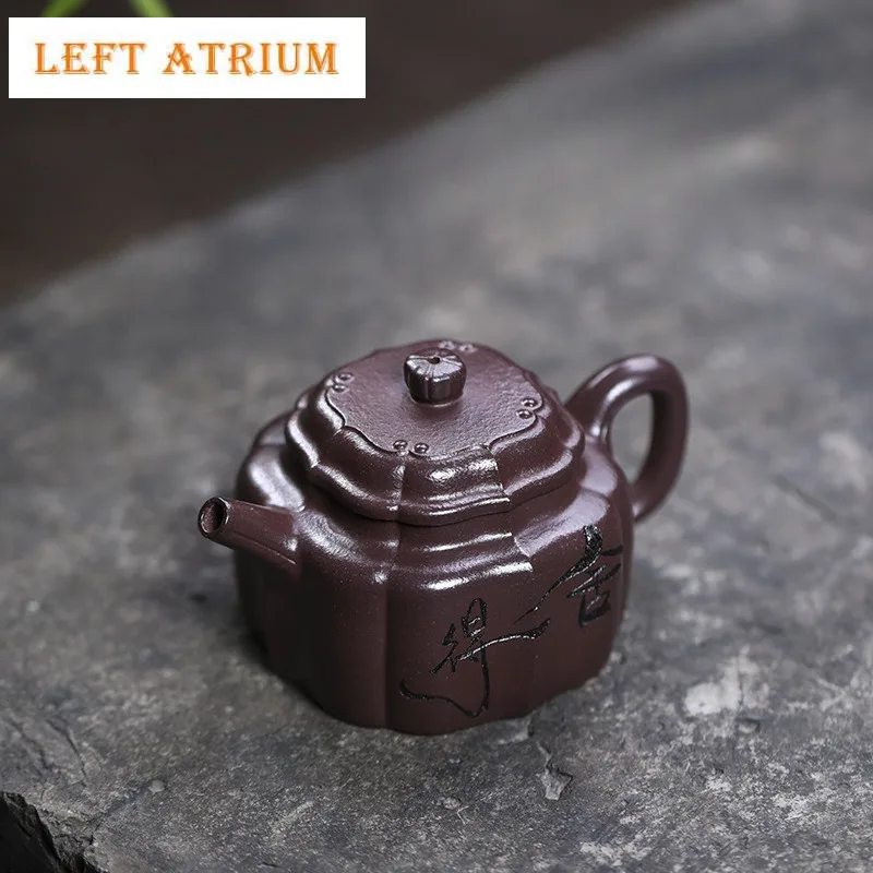 145ml Vintage Yixing Purple Clay Teapots Handmade Rib Pot Raw Ore Purple Mud Tea Maker Kettle With Filter Zisha Tea Set Supplies
145ml Vintage Yixing Purple Clay Teapots Handmade Rib Pot Raw Ore Purple Mud Tea Maker Kettle With Filter Zisha Tea Set Supplies