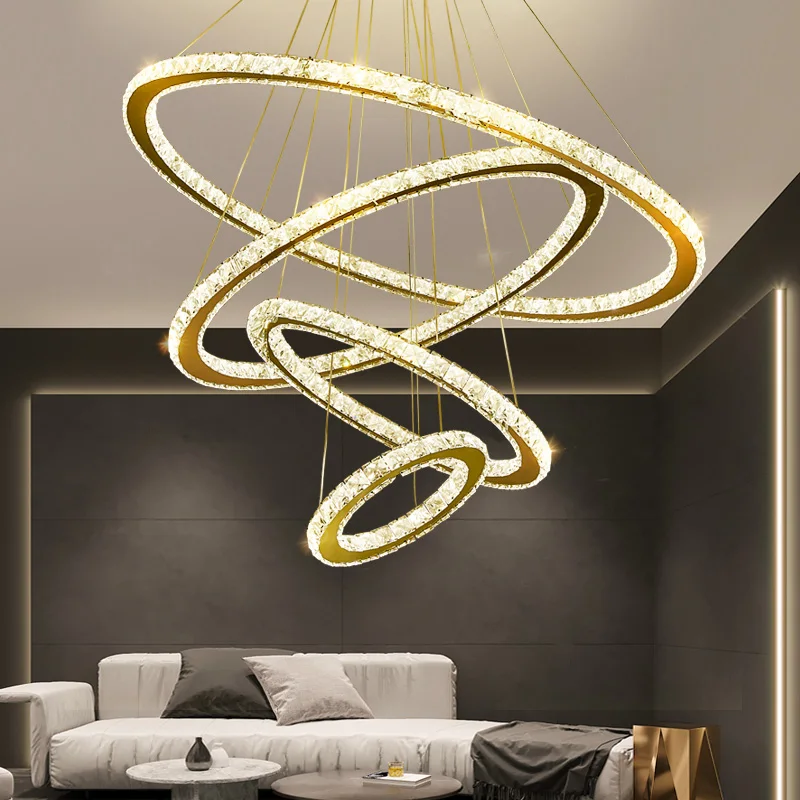Modern LED lustre Crystal Chandeliers Crystal Ring Chandelier Lighting Dining Room Pendant Lamp Hanging Ceiling Fixtures
Modern LED lustre Crystal Chandeliers Crystal Ring Chandelier Lighting Dining Room Pendant Lamp Hanging Ceiling Fixtures