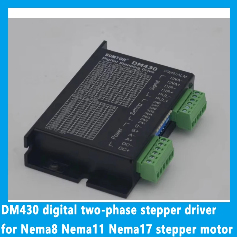 цифровой двухфазный шаговый драйвер DM430 для шагового двигателя Nema8 Nema11 Nema17
цифровой двухфазный шаговый драйвер DM430 для шагового двигателя Nema8 Nema11 Nema17