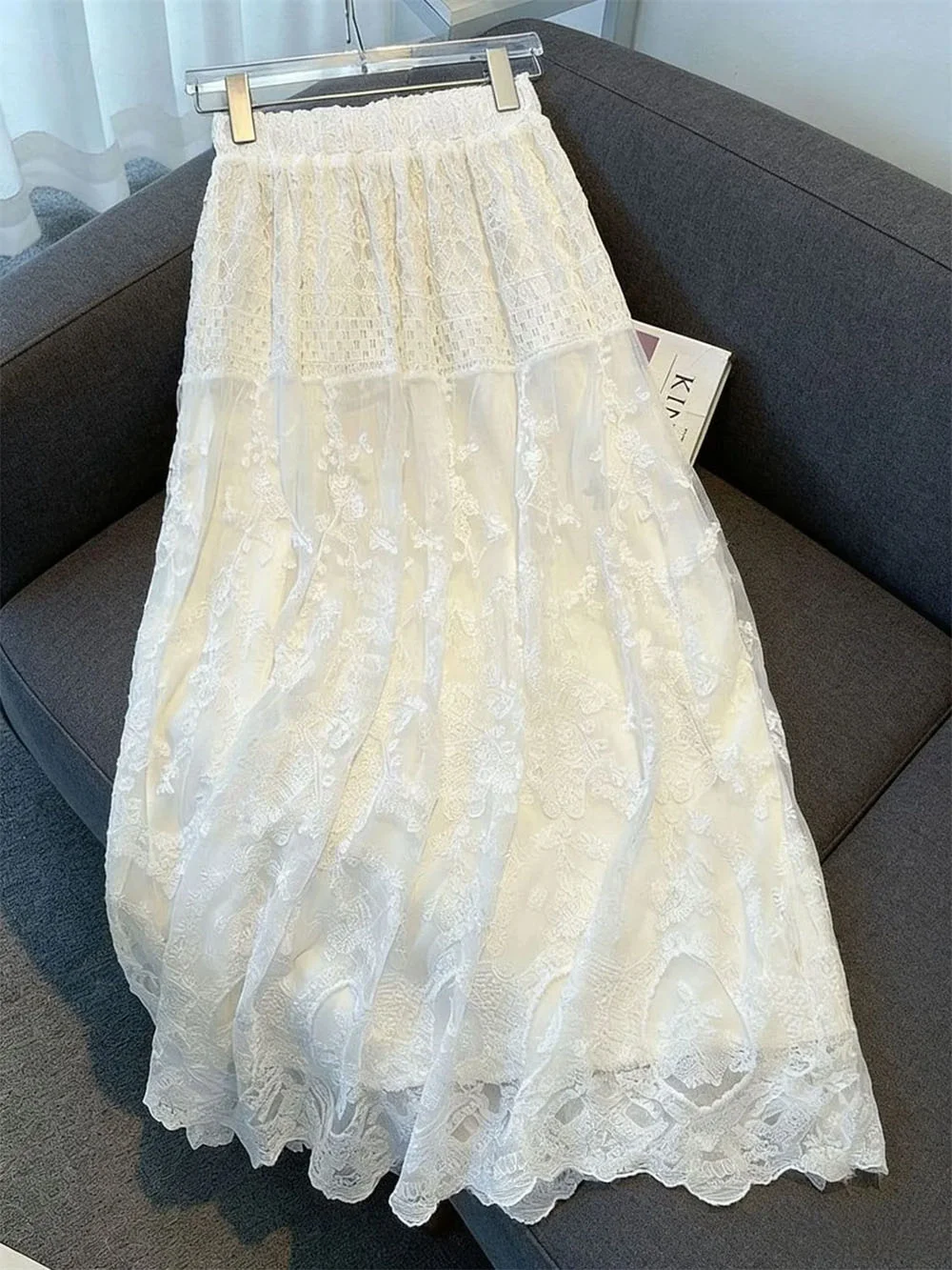Plus Size Lace Midi Skirt Slimming Women's Belly Covering Half-length Spring Summer New Style Polyester Fiber Ruffles Decoration
Plus Size Lace Midi Skirt Slimming Women's Belly Covering Half-length Spring Summer New Style Polyester Fiber Ruffles Decoration