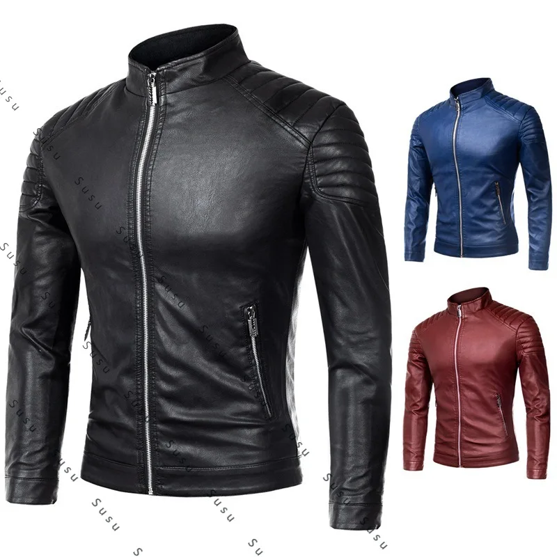 2025 new ebay men's stand-up collar zipper fashion PU leather jacket men's jacket men's autumn and winter solid color
2025 new ebay men's stand-up collar zipper fashion PU leather jacket men's jacket men's autumn and winter solid color