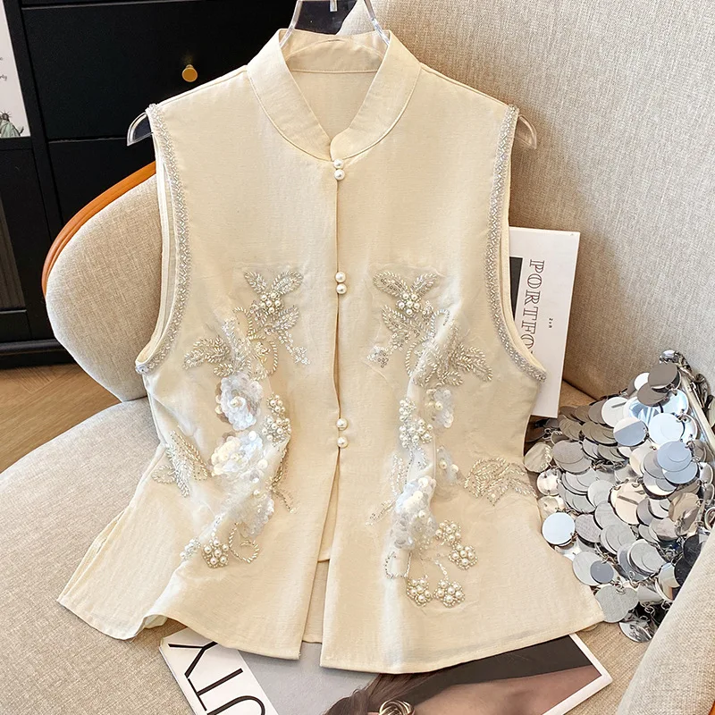 Yourqipao, летняя мода, темпераментный жилет, повседневный льняной хлопковый жилет с вышивкой в китайском стиле в стиле ретро, жилеты с лягушкой для женщин
Yourqipao, летняя мода, темпераментный жилет, повседневный льняной хлопковый жилет с вышивкой в китайском стиле в стиле ретро, жилеты с лягушкой для женщин