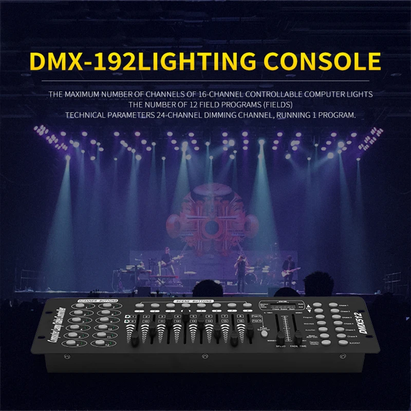 192 DMX 512 Stage DJ Light Controller Mixer Board Console for Party Pub Night Club KTV Moving Heads
192 DMX 512 Stage DJ Light Controller Mixer Board Console for Party Pub Night Club KTV Moving Heads