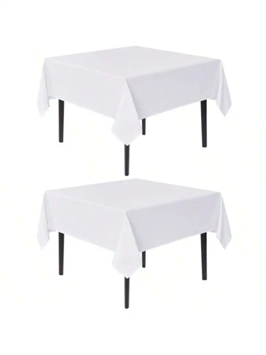 White Square Tablecloth 54x54 Inch 2 Pack Polyester Washable For Dining Table Party Wedding
White Square Tablecloth 54x54 Inch 2 Pack Polyester Washable For Dining Table Party Wedding