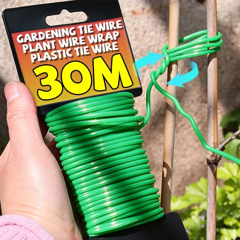 30M-10M Gardening Tie Wire Rustproof Plant Wrap Plastic Tie Wire Plant Tie Roll Bendable Binding Tool Rose Tomato Climbing Vine
30M-10M Gardening Tie Wire Rustproof Plant Wrap Plastic Tie Wire Plant Tie Roll Bendable Binding Tool Rose Tomato Climbing Vine