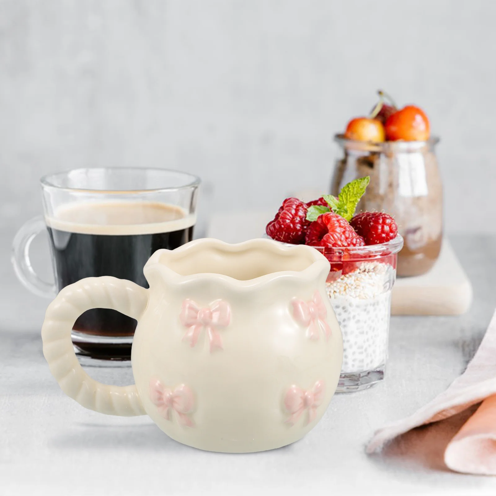 Unique Creative Bowknot Ceramic Coffee Mug 3D Bow Tea Cup Novelty Cup for Home Office Cafe Friends Family Animal Coffee Mug
Unique Creative Bowknot Ceramic Coffee Mug 3D Bow Tea Cup Novelty Cup for Home Office Cafe Friends Family Animal Coffee Mug