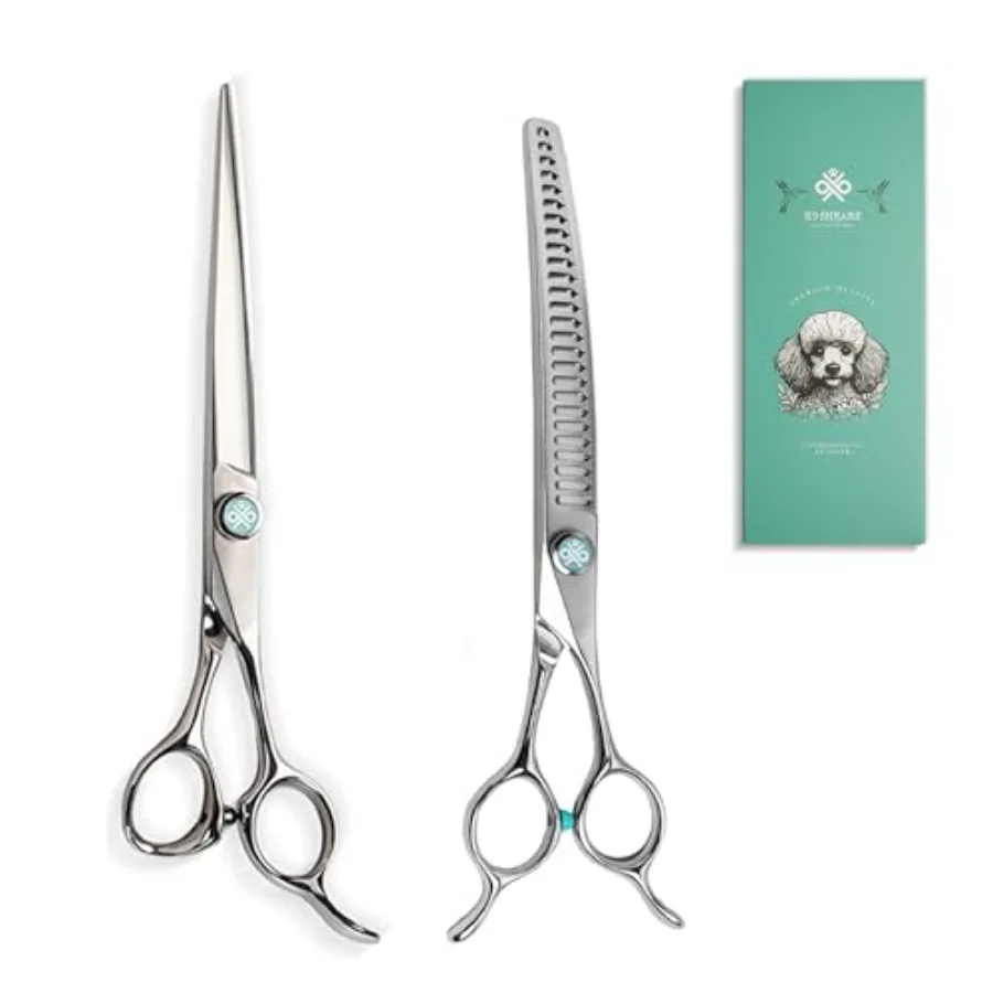 Dog grooming scissors set for professional pet grooming: VG10 Jnese steel, silver-gray, razor-sharp precision and lightweight e
Dog grooming scissors set for professional pet grooming: VG10 Jnese steel, silver-gray, razor-sharp precision and lightweight e