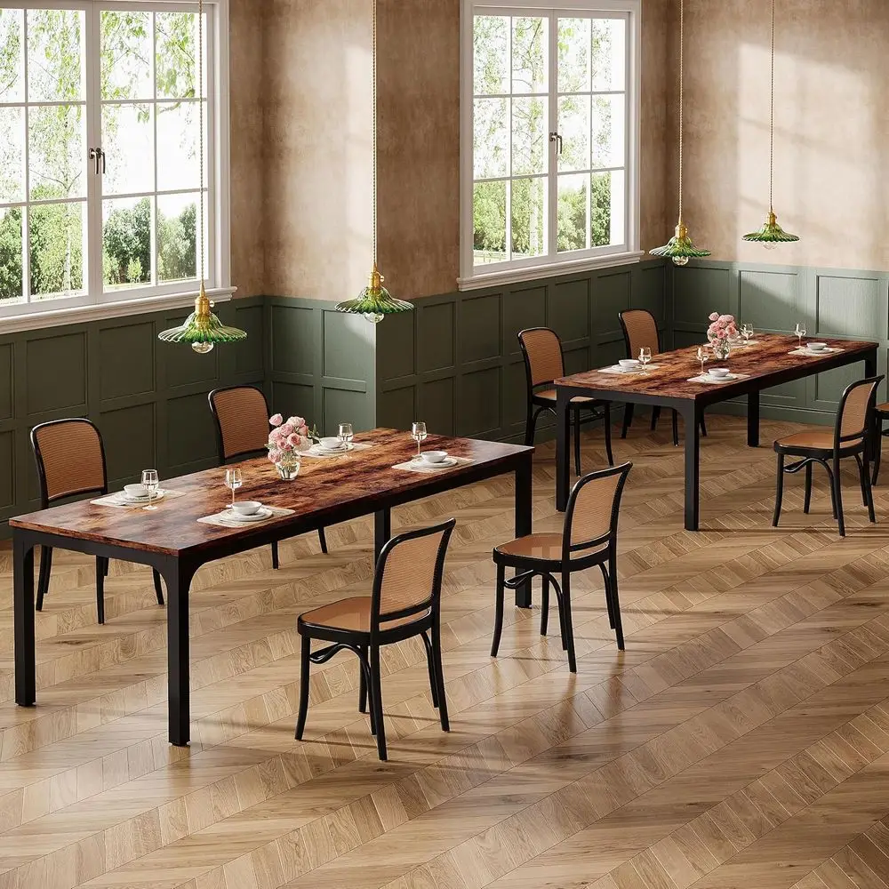 Sturdy Metal Large Dining Table Set, 78.7 for Kitchen or Restaurant Use, Ideal for Home, Office, Bakery
Sturdy Metal Large Dining Table Set, 78.7 for Kitchen or Restaurant Use, Ideal for Home, Office, Bakery