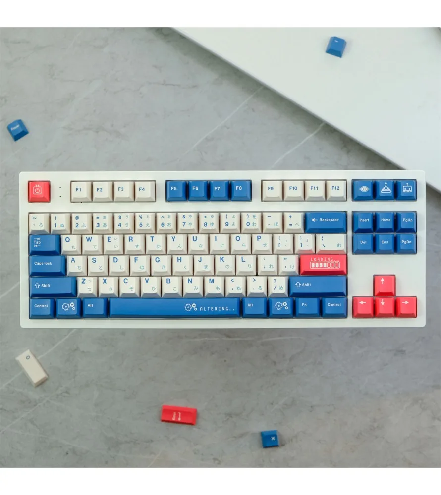 Blue keycap PBT original highly sublimated mechanical keyboard suitable for customization
Blue keycap PBT original highly sublimated mechanical keyboard suitable for customization
