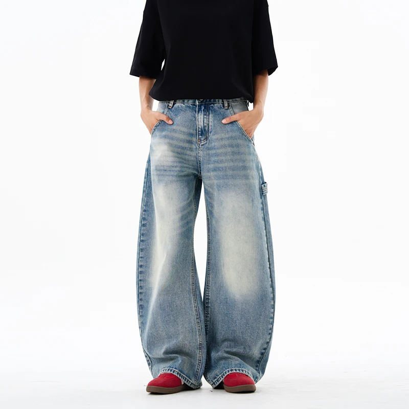 Moustache Effect Men's Denim Jeans Washing New Summer Wide Leg Curved Knife Trousers Loose Solid Color Male Jeans
Moustache Effect Men's Denim Jeans Washing New Summer Wide Leg Curved Knife Trousers Loose Solid Color Male Jeans