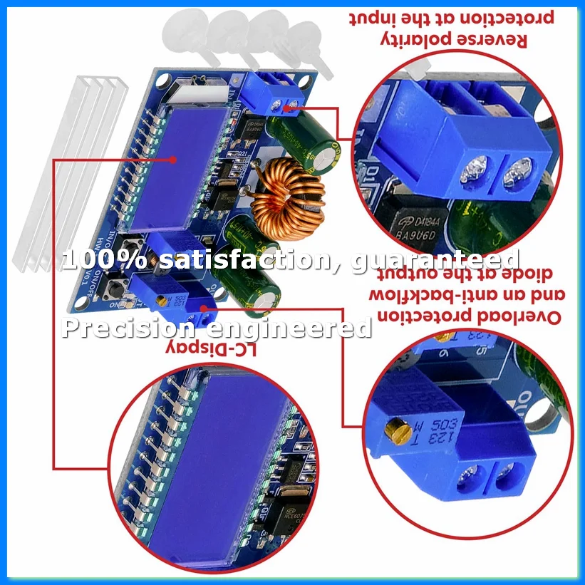 5 x -140 DC-DC Buck Boost Power Converter Automatic Step Up/Down, Volt and Amp Meter LCD Display, Voltage Converter-A31R
5 x -140 DC-DC Buck Boost Power Converter Automatic Step Up/Down, Volt and Amp Meter LCD Display, Voltage Converter-A31R