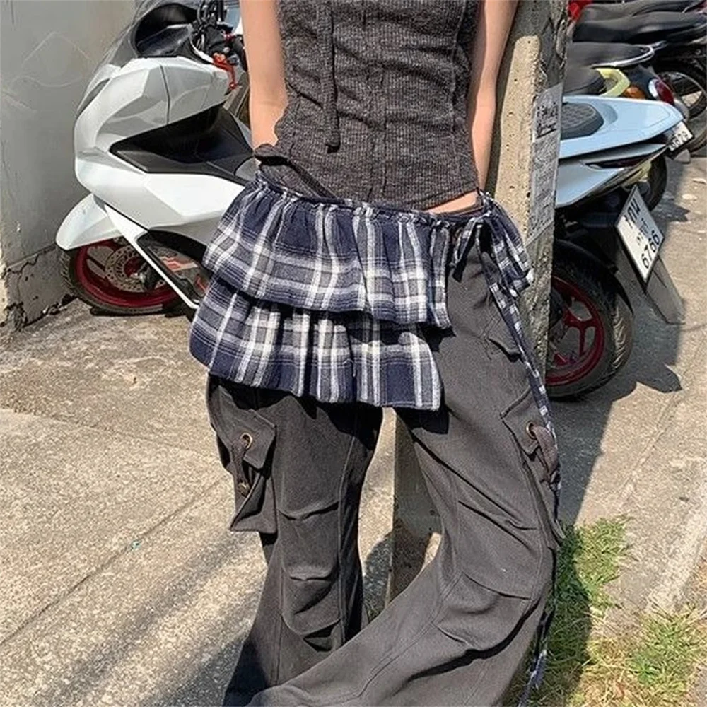 One Piece Women Layering Wrap Skirt Hip Scarf Plaid Checkered Tiered Ruffled Hip Covering Tie Up Bandage A Line Mini Apron Skirt
One Piece Women Layering Wrap Skirt Hip Scarf Plaid Checkered Tiered Ruffled Hip Covering Tie Up Bandage A Line Mini Apron Skirt