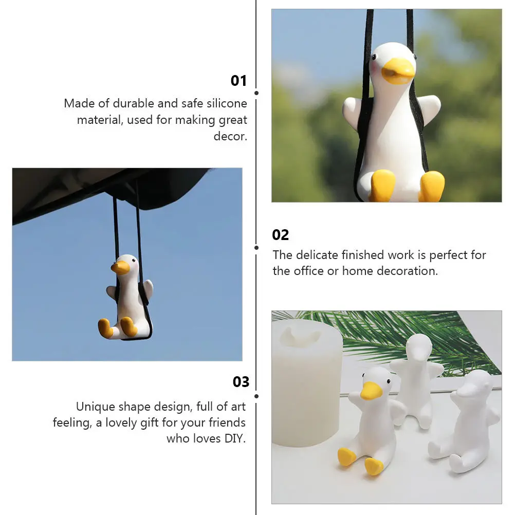 1Pcs Cartoon Duck Baking Mold White Silicone DIY Cake Mold Aroma Decoration Craft Handmade Tool DIY Artwork Ornaments 
1Pcs Cartoon Duck Baking Mold White Silicone DIY Cake Mold Aroma Decoration Craft Handmade Tool DIY Artwork Ornaments