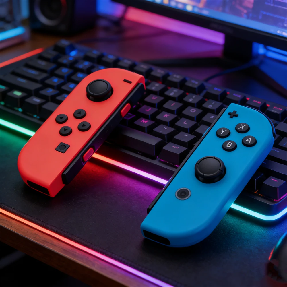Новый контроллер Joy Pad с RGB LED-подсветкой для Nintendo Switch/Lite/Oled JoyCon, джойстик с 6-осевым гироскопом и функцией Turbo.
Новый контроллер Joy Pad с RGB LED-подсветкой для Nintendo Switch/Lite/Oled JoyCon, джойстик с 6-осевым гироскопом и функцией Turbo.