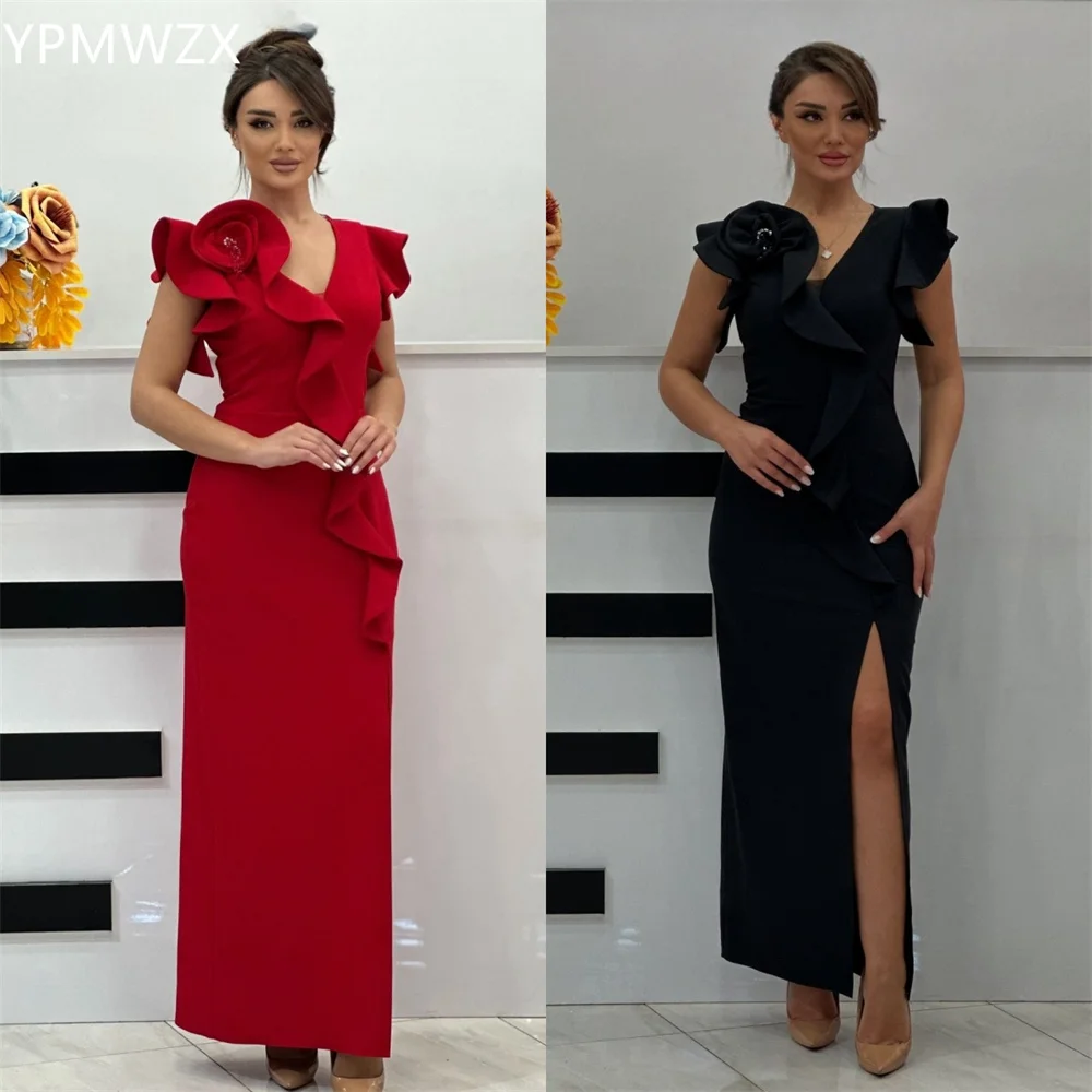 Customized Evening Dress Formal Women YPMWZX V-neck Column Ankle Length Skirts Contoured 3D Flower Bespoke Occasion Dresses Pro
Customized Evening Dress Formal Women YPMWZX V-neck Column Ankle Length Skirts Contoured 3D Flower Bespoke Occasion Dresses Pro