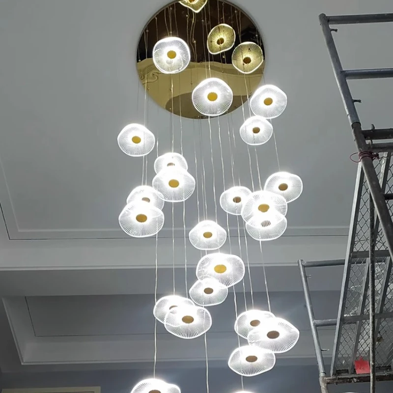 Modern Acrylic Lotus Leaf Ceiling Pendant Lights Led Art Decor Living Room Villa Bedroom Teahouse Restaurant Homestay Chandelier
Modern Acrylic Lotus Leaf Ceiling Pendant Lights Led Art Decor Living Room Villa Bedroom Teahouse Restaurant Homestay Chandelier