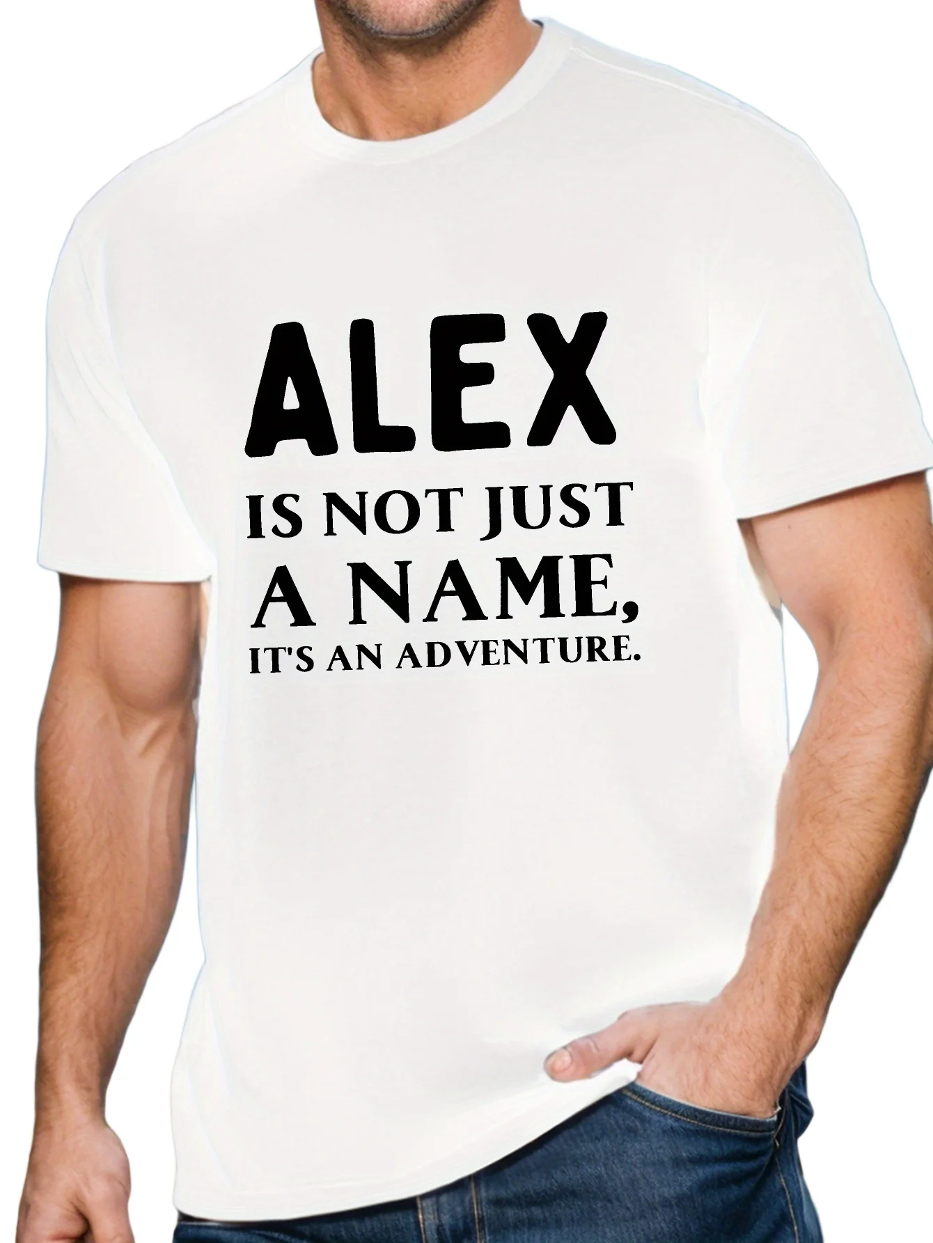 Alex Adventure Graphic Men's T-Shirt - Casual Polyester Crewneck, Short Sleeve Summer Top, Machine Washable
Alex Adventure Graphic Men's T-Shirt - Casual Polyester Crewneck, Short Sleeve Summer Top, Machine Washable