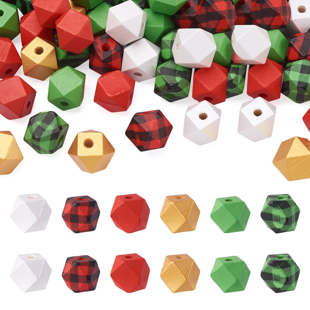 120Pcs Mixed Color Polygon Painted Natural Wood Beads Plaid Loose Spacers Beads for Handmade Jewelry Making Necklace Bracelet
120Pcs Mixed Color Polygon Painted Natural Wood Beads Plaid Loose Spacers Beads for Handmade Jewelry Making Necklace Bracelet