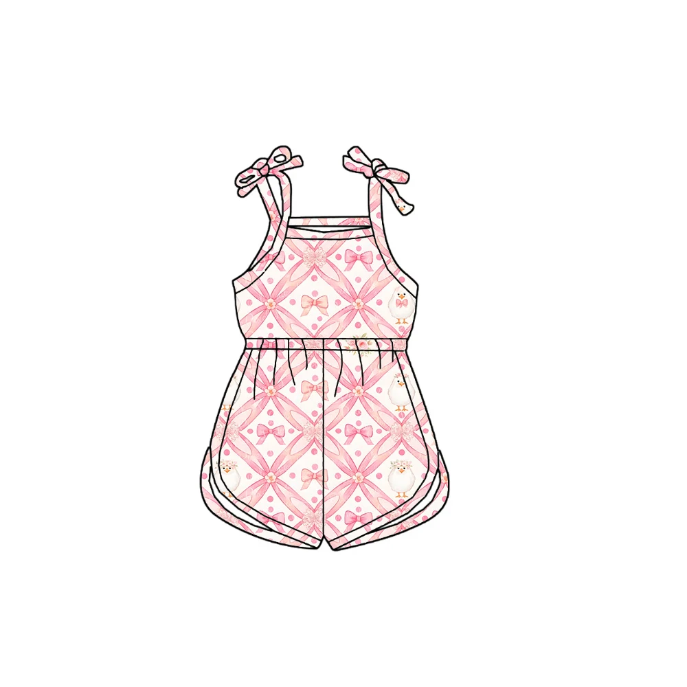 Sweet Floral & Chicken Print Girls Spaghetti Strap Jumpsuit Adjustable Tie Straps Design sense Hem Customizable Toddler Clothing
Sweet Floral & Chicken Print Girls Spaghetti Strap Jumpsuit Adjustable Tie Straps Design sense Hem Customizable Toddler Clothing