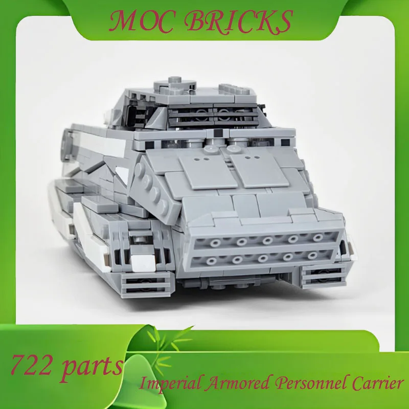 Customize 722 Parts MOCSpaceShip Imperial Armored Personnel Carrier War Battle Model Architecture DIY Assembly Model Toy Gift
Customize 722 Parts MOCSpaceShip Imperial Armored Personnel Carrier War Battle Model Architecture DIY Assembly Model Toy Gift