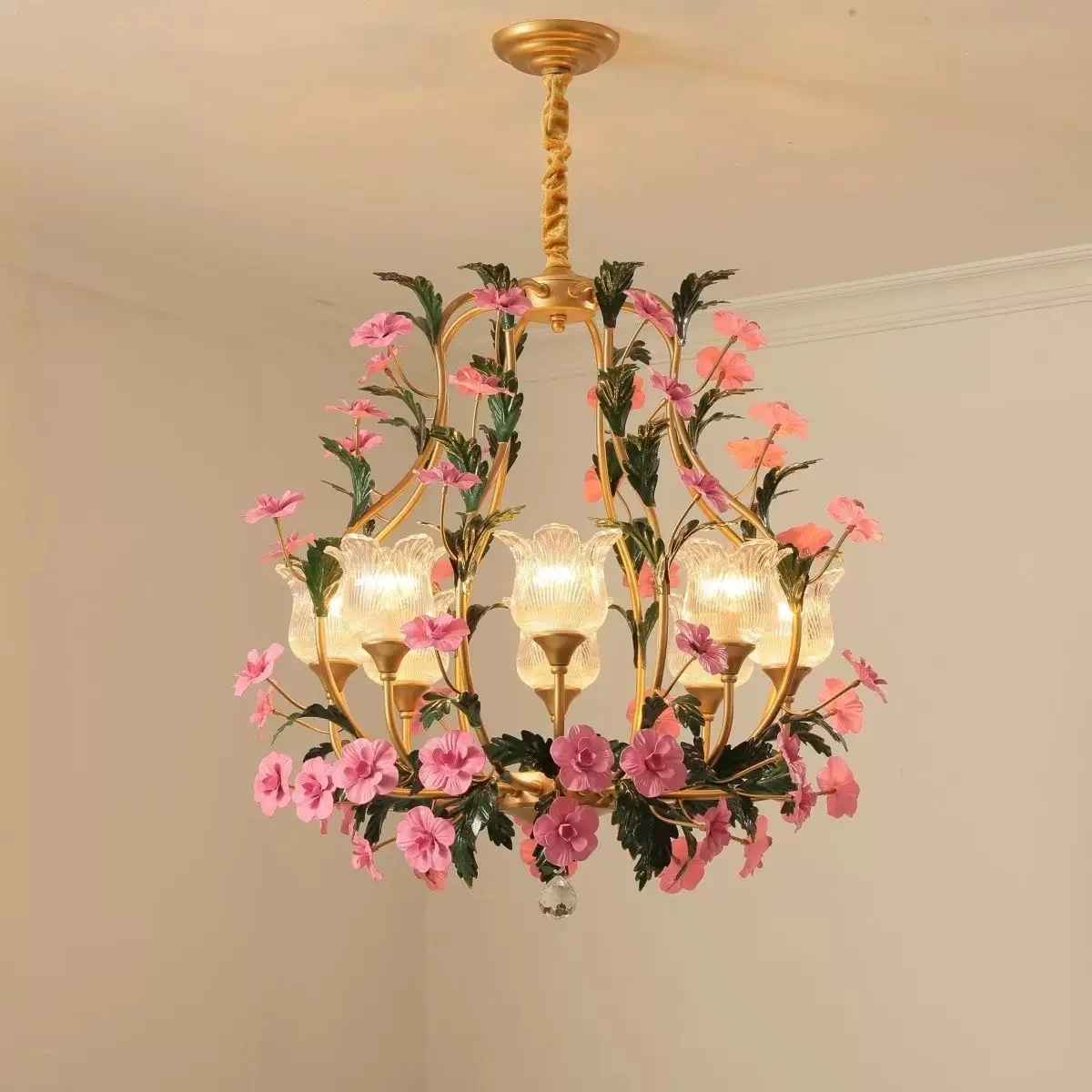French style living room pendant light, vintage wrought iron flower, rural countryside creative bedroom dining room pendant ligh
French style living room pendant light, vintage wrought iron flower, rural countryside creative bedroom dining room pendant ligh
