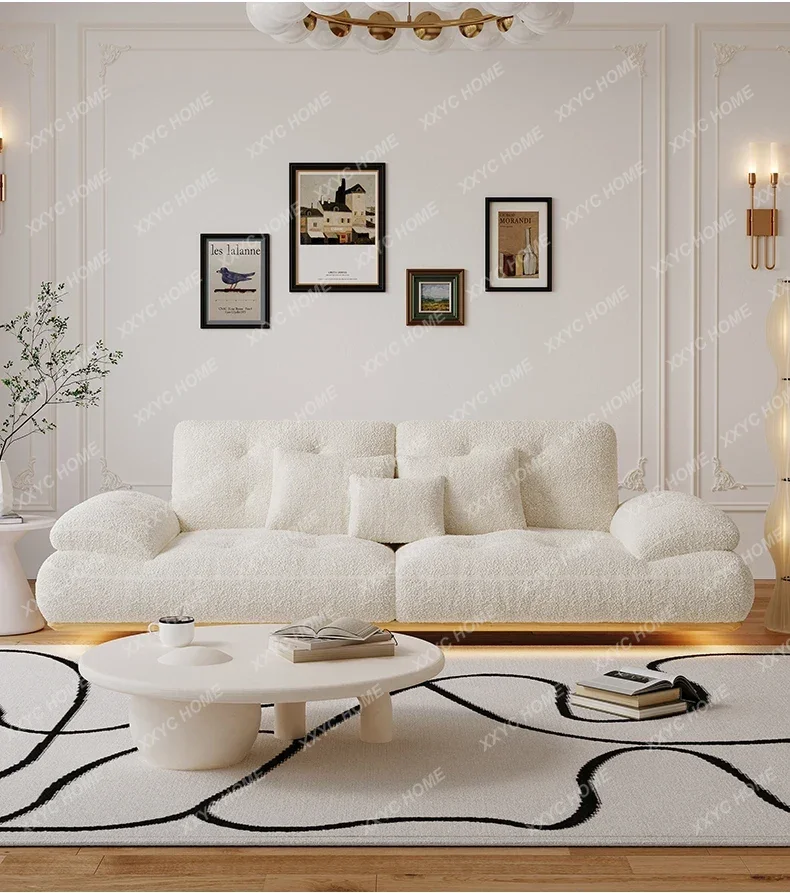 Cream Wind Sofa Romantic Living Room Simple Modern Sofa Comfortable Adult Decor Aesthetics Muebles Lounge Furnitur
Cream Wind Sofa Romantic Living Room Simple Modern Sofa Comfortable Adult Decor Aesthetics Muebles Lounge Furnitur