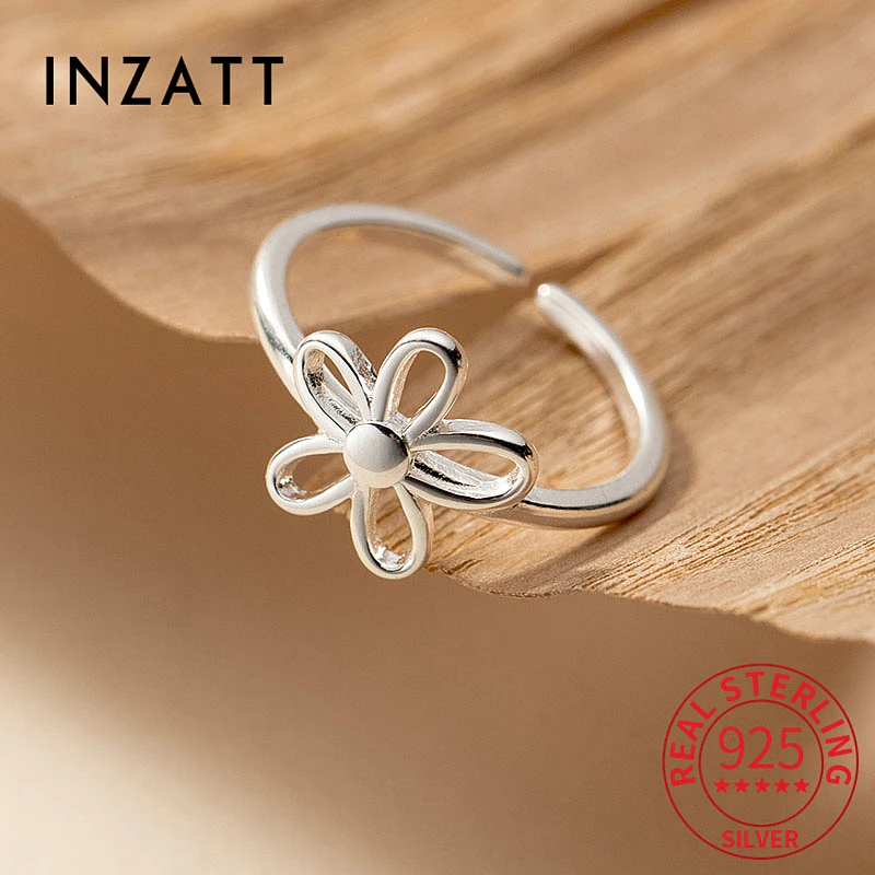 INZATT Real 925 Sterling Silver Hollow Flower Adjustable Ring For Fashion Women Cute Plant Fine Jewelry Minimalist Accessories
INZATT Real 925 Sterling Silver Hollow Flower Adjustable Ring For Fashion Women Cute Plant Fine Jewelry Minimalist Accessories