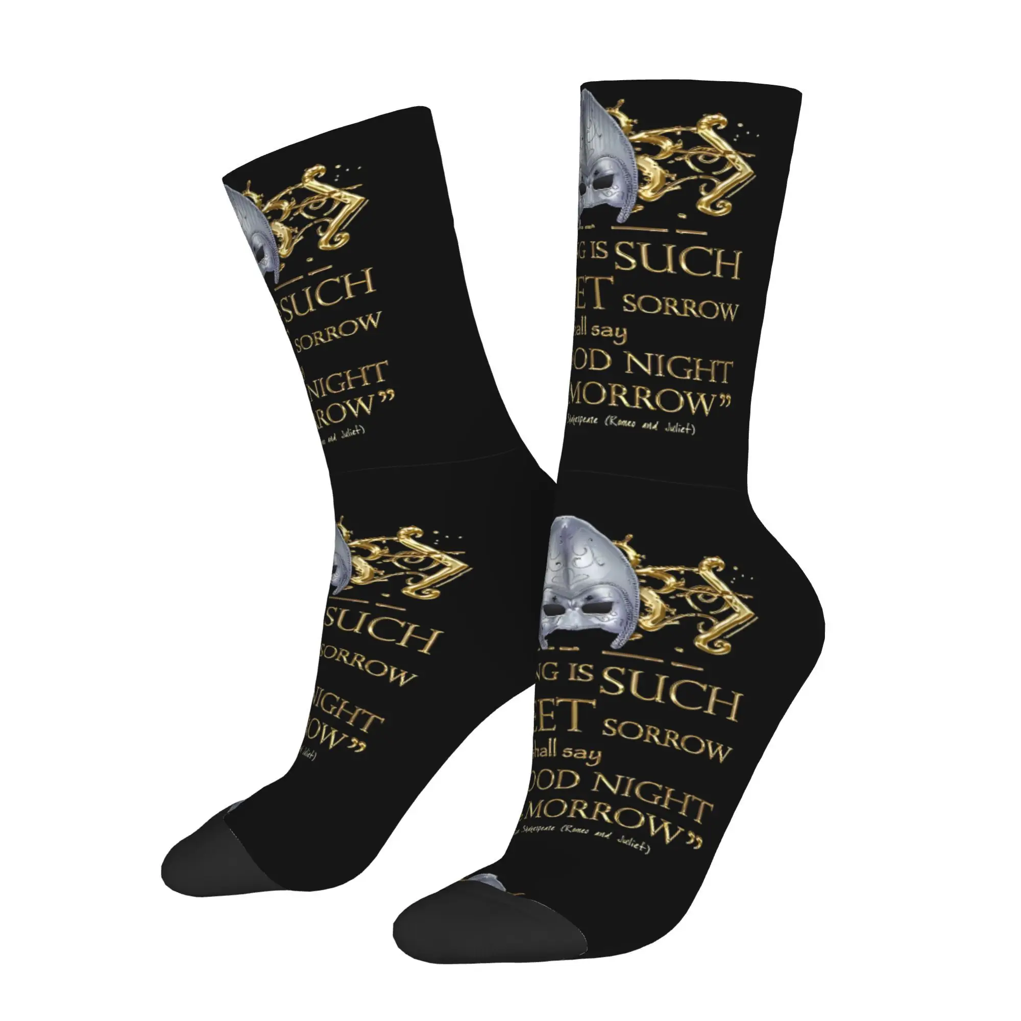 Funny Happy Sock for Men Shakespeare Romeo Juliet Sweet Sorrow Quote Hip Hop Breathable Pattern Printed Crew Sock Novelty Gift
Funny Happy Sock for Men Shakespeare Romeo Juliet Sweet Sorrow Quote Hip Hop Breathable Pattern Printed Crew Sock Novelty Gift
