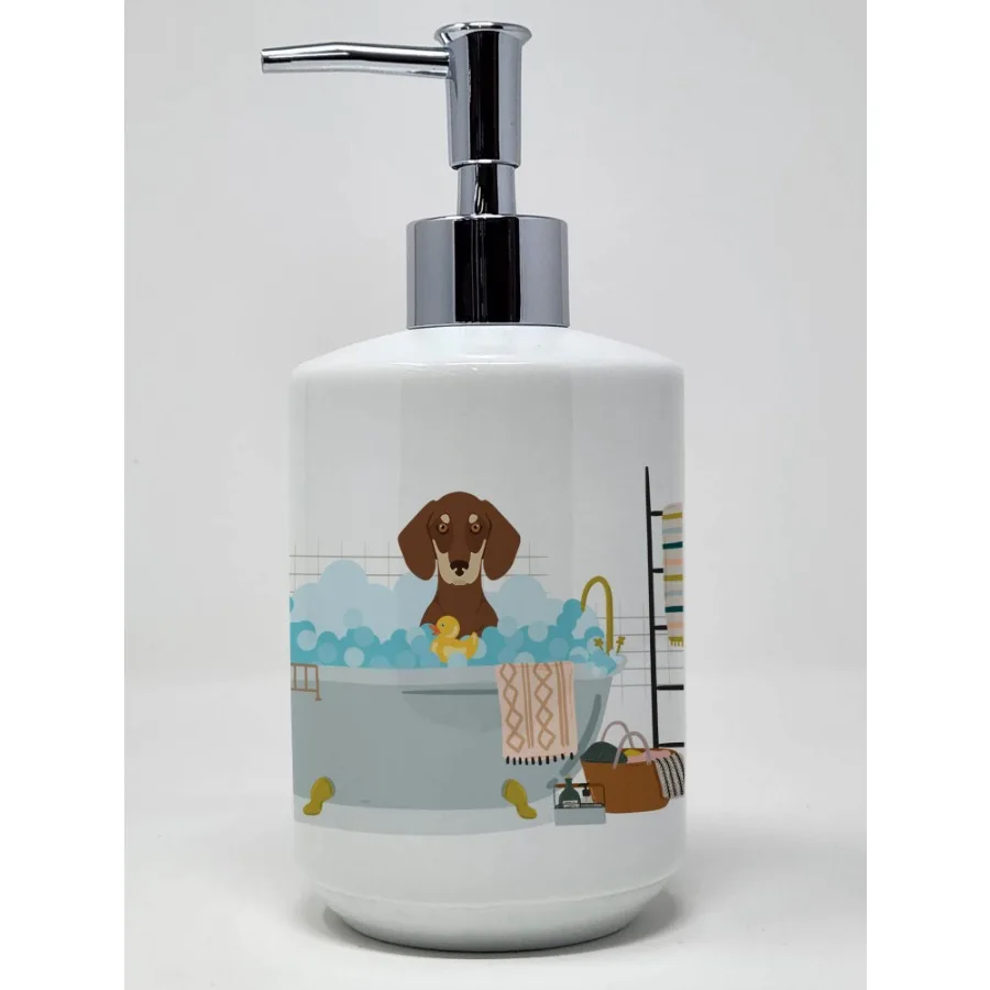 Chocolate and Cream Dachshund Ceramic Soap Dispenser Hand Soap Dispenser Pump Bottles for Bathroom Kitchen Empty Refillable Liq
Chocolate and Cream Dachshund Ceramic Soap Dispenser Hand Soap Dispenser Pump Bottles for Bathroom Kitchen Empty Refillable Liq