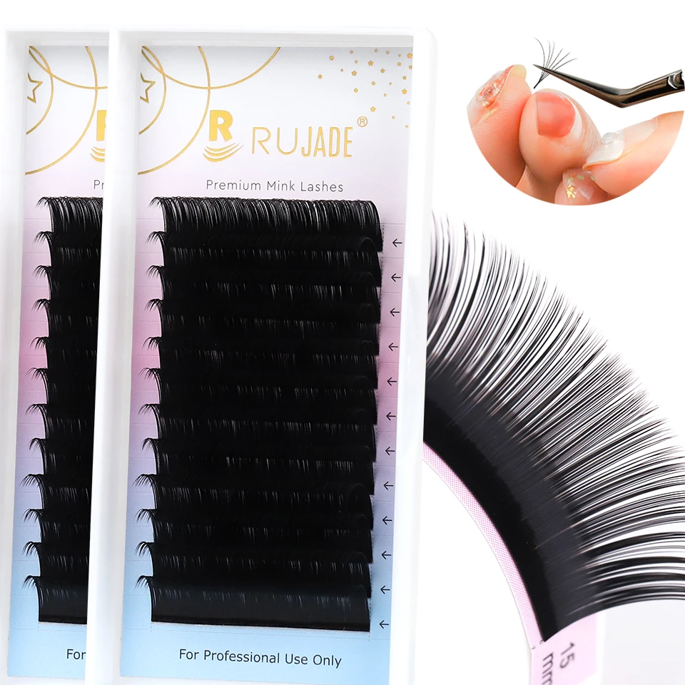 Rujade Matte Black Soft Mink Lashes Individual Natural False Eyelashes C CC D DD Curl Eyelash Extension Supplies for Makeup
Rujade Matte Black Soft Mink Lashes Individual Natural False Eyelashes C CC D DD Curl Eyelash Extension Supplies for Makeup