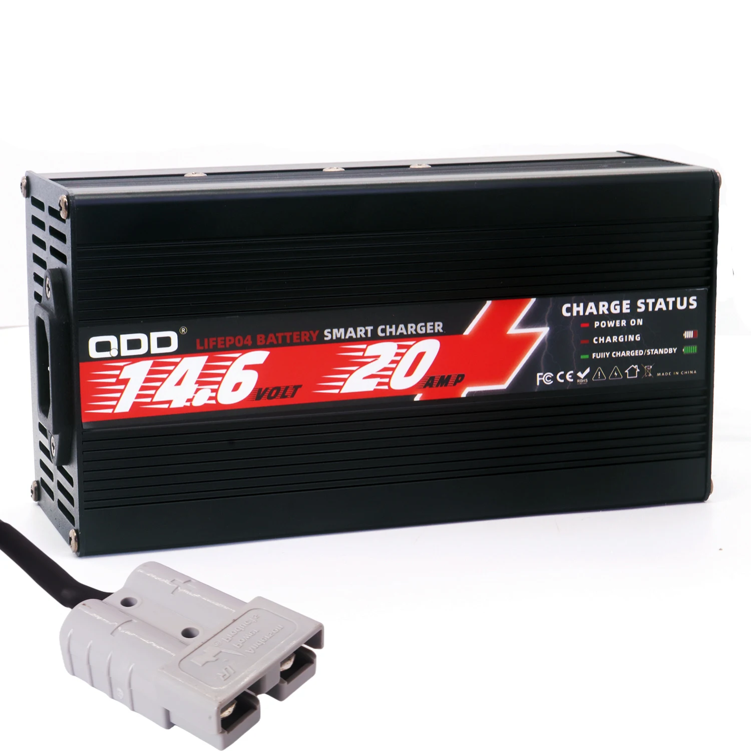 14.6V 20A LiFePO4 Battery Charger With Anderson 50 Connector, Suitable for 4S 12.8V Lithium Battery Pack Charger
14.6V 20A LiFePO4 Battery Charger With Anderson 50 Connector, Suitable for 4S 12.8V Lithium Battery Pack Charger