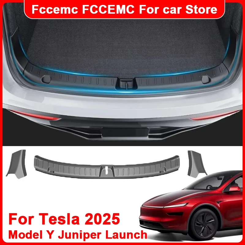 Для Tesla New Model Y Juniper Launch 2025 задняя защита порога багажника, защита бампера багажника, аксессуары для порога из ТПЭ 
Для Tesla New Model Y Juniper Launch 2025 задняя защита порога багажника, защита бампера багажника, аксессуары для порога из ТПЭ