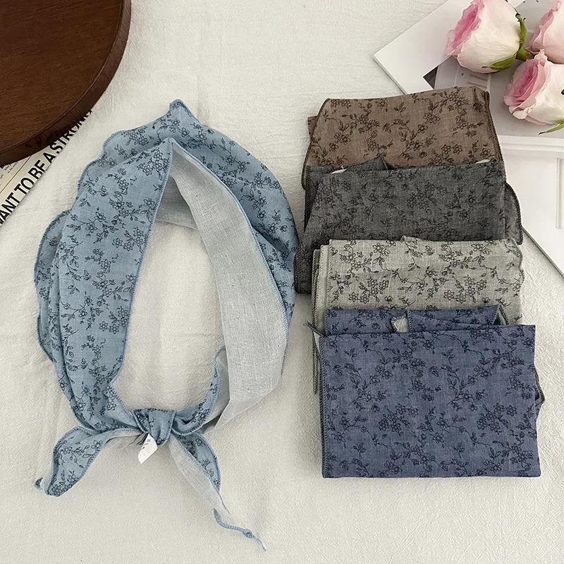 Japanese Korean Sweet Double-Layered Triangle Scarf Women's Artistic Vintage Printed Small Silk Scarf Cotton Linen
Japanese Korean Sweet Double-Layered Triangle Scarf Women's Artistic Vintage Printed Small Silk Scarf Cotton Linen