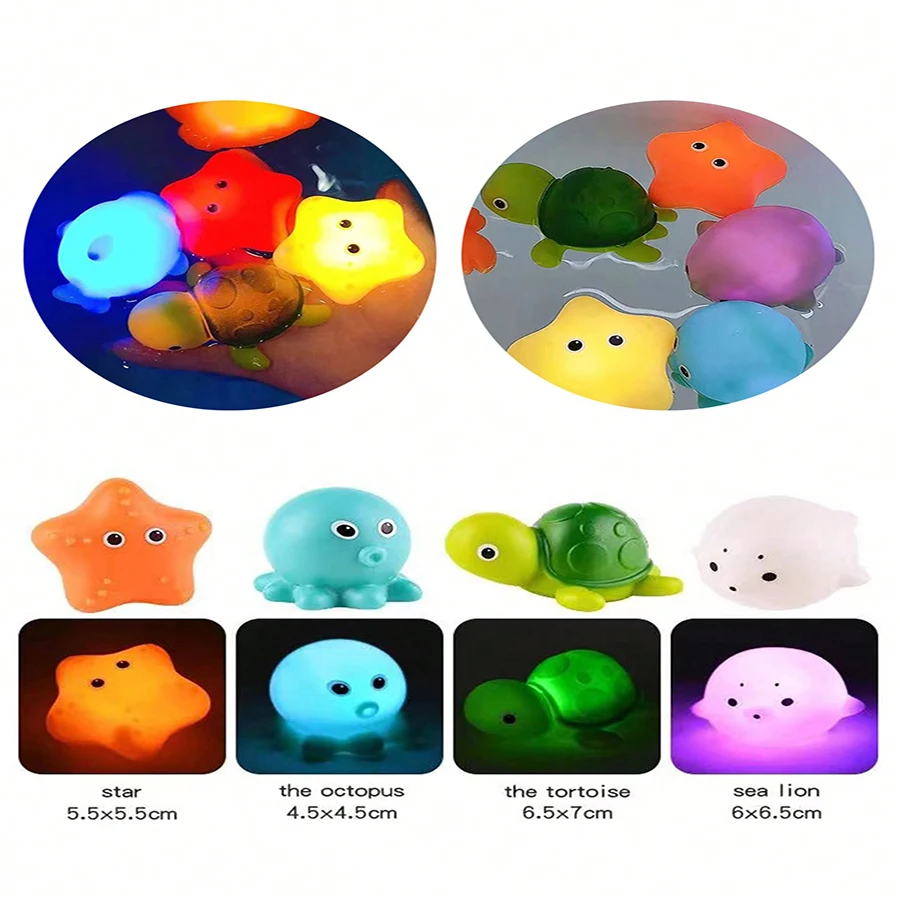 Glowable Animal Washing Water Set Floating Water Light Net Fishing Fish Playing Water Toys Children's Baby Bath Toys Floating Glowable Animal Washing Water Set Floating Water Light Net Fishing Fish Playing Water Toys Children's Baby Bath Toys Floating